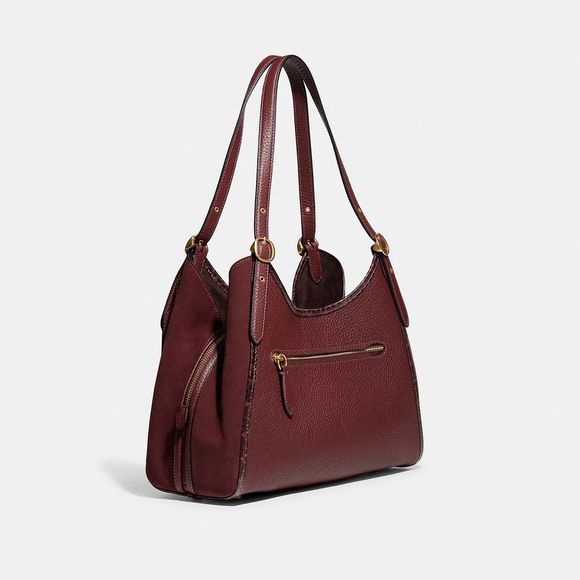 ALMOST PERFECT Coach Lori Shoulder Bag With Snakeskin Detail - Picture 2 of 6